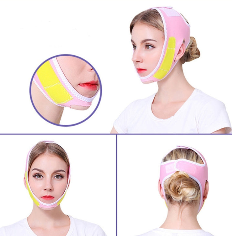 098 Pink Yellow Enhanced Version For Men And Women Face-Lifting Bandage V Face  Double Chin Shaping Face Mask