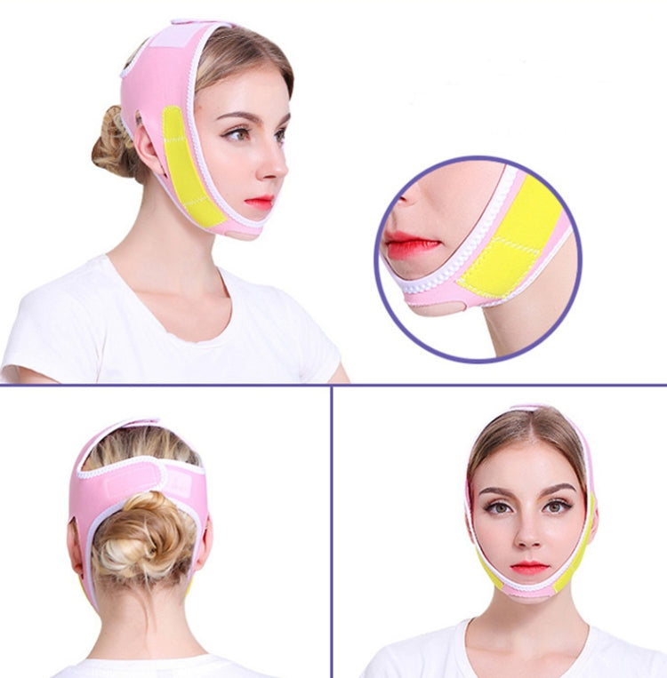098 Pink Yellow Enhanced Version For Men And Women Face-Lifting Bandage V Face  Double Chin Shaping Face Mask
