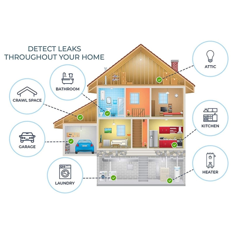 MT400 Water Level Alarm Household Intelligent Pipe Detection Overflow Water Immersion Detector