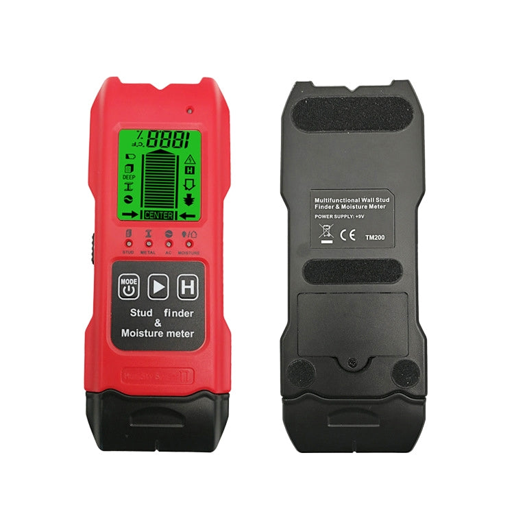 TM200 Wall Detector High-Precision Handheld Metal Wall Detector Measuring Tool(Red)