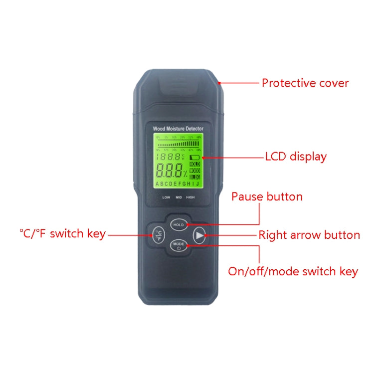 MT1906 Wood Moisture Detector Digital Wood Moisture Meter