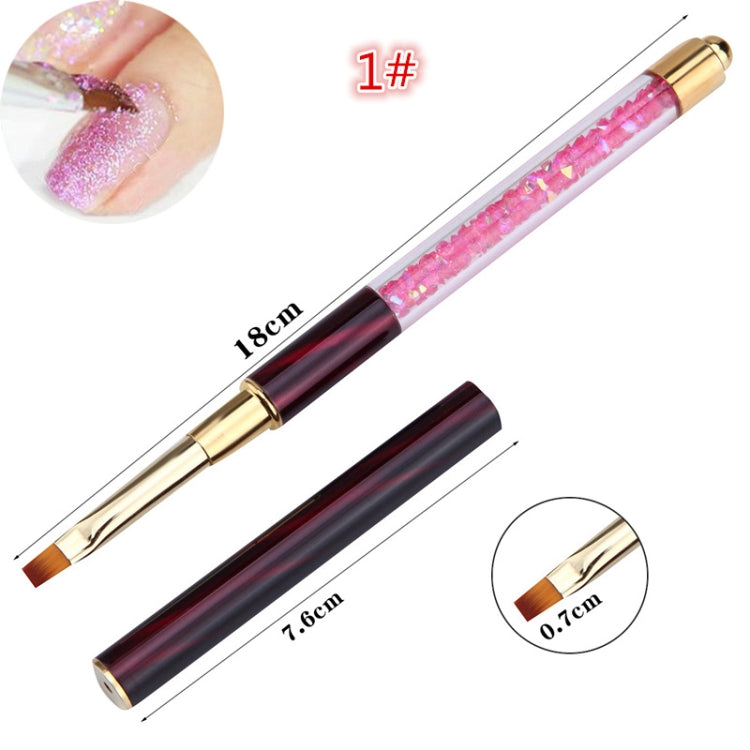 3 PCS Cat Eye Pen Barrel Painted Pen With Diamond Light Therapy Nail Tool Light Therapy Pen