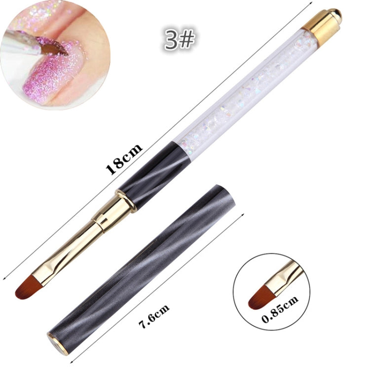 3 PCS Cat Eye Pen Barrel Painted Pen With Diamond Light Therapy Nail Tool Light Therapy Pen