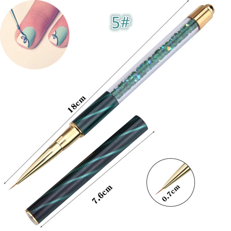 3 PCS Cat Eye Pen Barrel Painted Pen With Diamond Light Therapy Nail Tool Light Therapy Pen