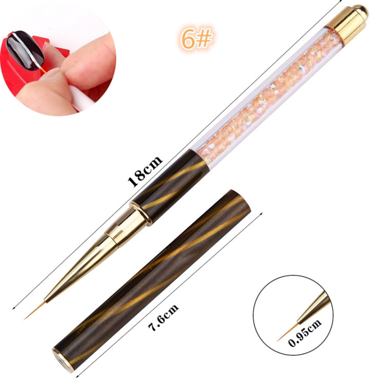 3 PCS Cat Eye Pen Barrel Painted Pen With Diamond Light Therapy Nail Tool Light Therapy Pen