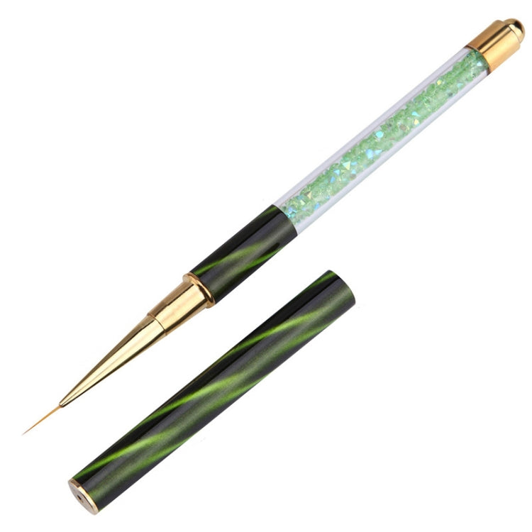 3 PCS Cat Eye Pen Barrel Painted Pen With Diamond Light Therapy Nail Tool Light Therapy Pen
