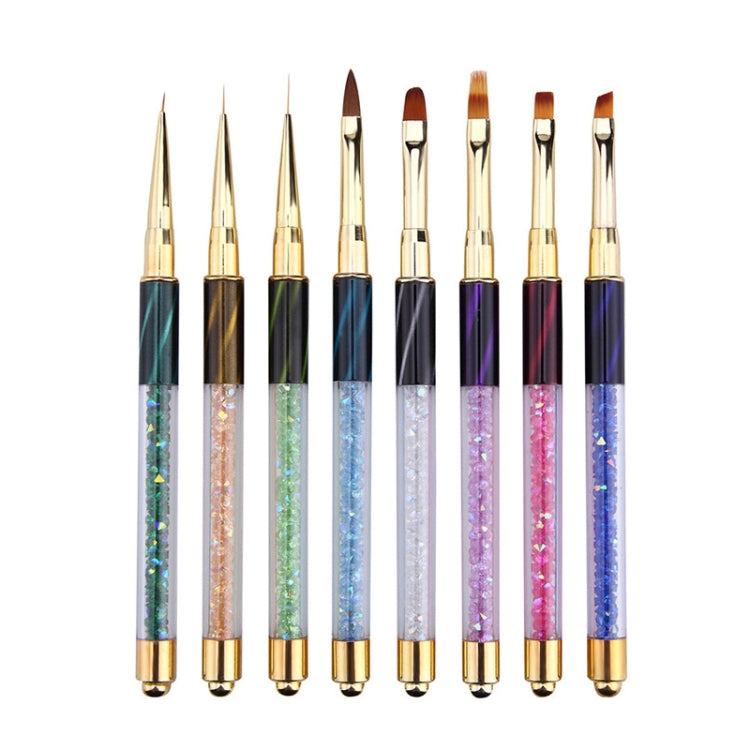 3 PCS Cat Eye Pen Barrel Painted Pen With Diamond Light Therapy Nail Tool Light Therapy Pen