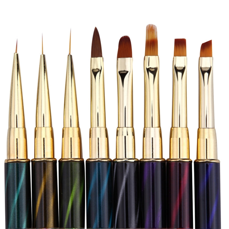 3 PCS Cat Eye Pen Barrel Painted Pen With Diamond Light Therapy Nail Tool Light Therapy Pen
