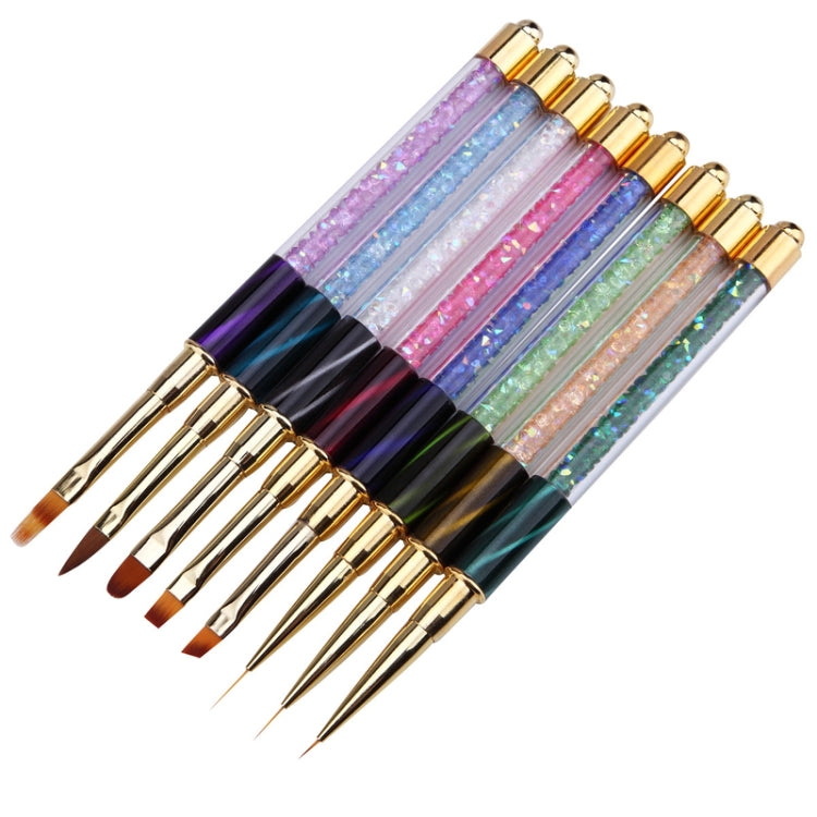 3 PCS Cat Eye Pen Barrel Painted Pen With Diamond Light Therapy Nail Tool Light Therapy Pen