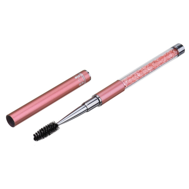 5 PCS Plastic Pole Eyelash Brush Rhinestone Pole With Pen Sleeve Spiral Eyelash Brush