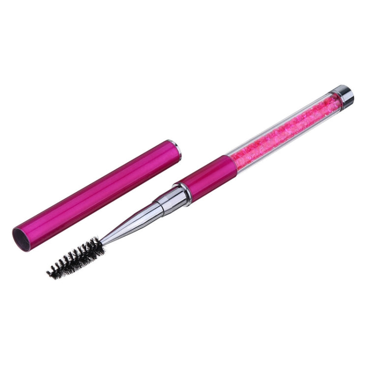 5 PCS Plastic Pole Eyelash Brush Rhinestone Pole With Pen Sleeve Spiral Eyelash Brush
