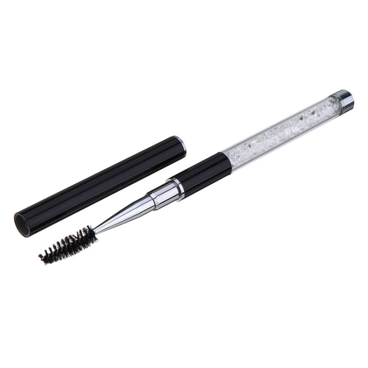 5 PCS Plastic Pole Eyelash Brush Rhinestone Pole With Pen Sleeve Spiral Eyelash Brush