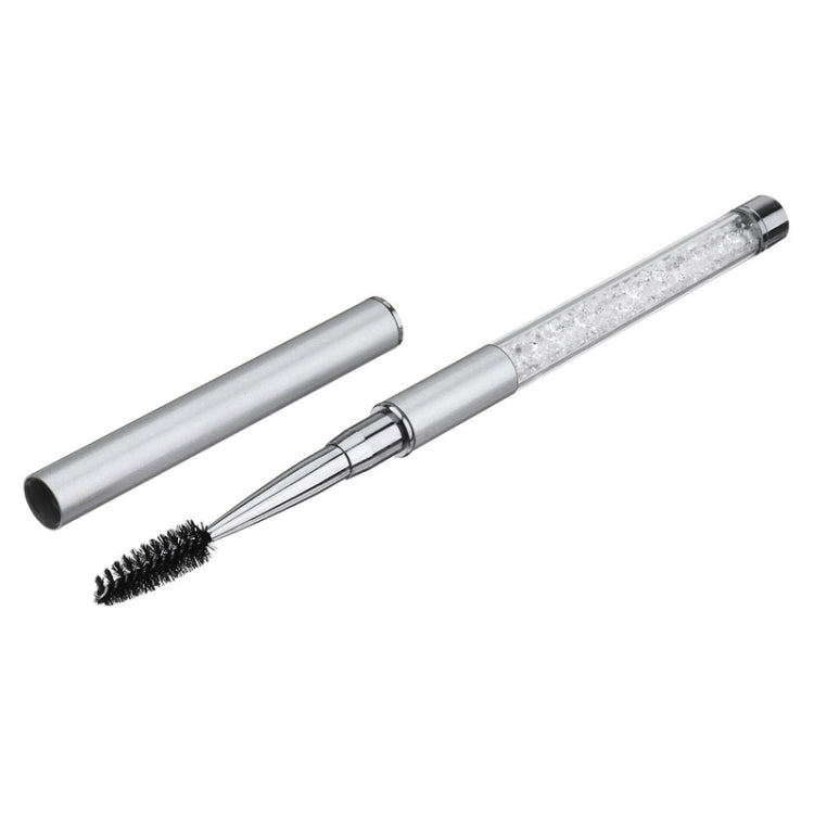 5 PCS Plastic Pole Eyelash Brush Rhinestone Pole With Pen Sleeve Spiral Eyelash Brush