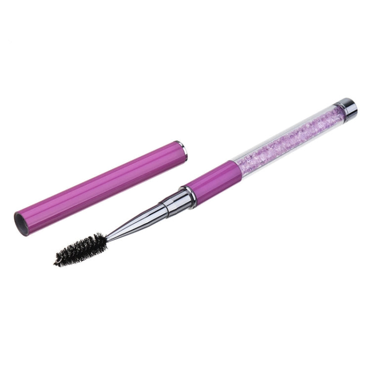 5 PCS Plastic Pole Eyelash Brush Rhinestone Pole With Pen Sleeve Spiral Eyelash Brush