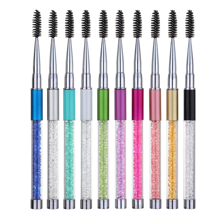 5 PCS Plastic Pole Eyelash Brush Rhinestone Pole With Pen Sleeve Spiral Eyelash Brush