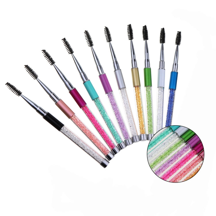 5 PCS Plastic Pole Eyelash Brush Rhinestone Pole With Pen Sleeve Spiral Eyelash Brush