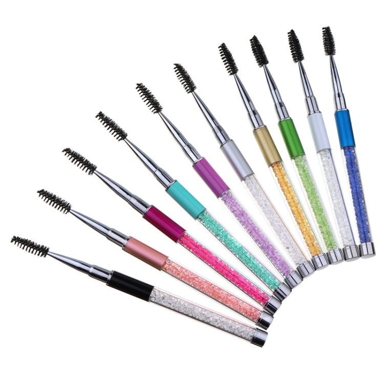 5 PCS Plastic Pole Eyelash Brush Rhinestone Pole With Pen Sleeve Spiral Eyelash Brush