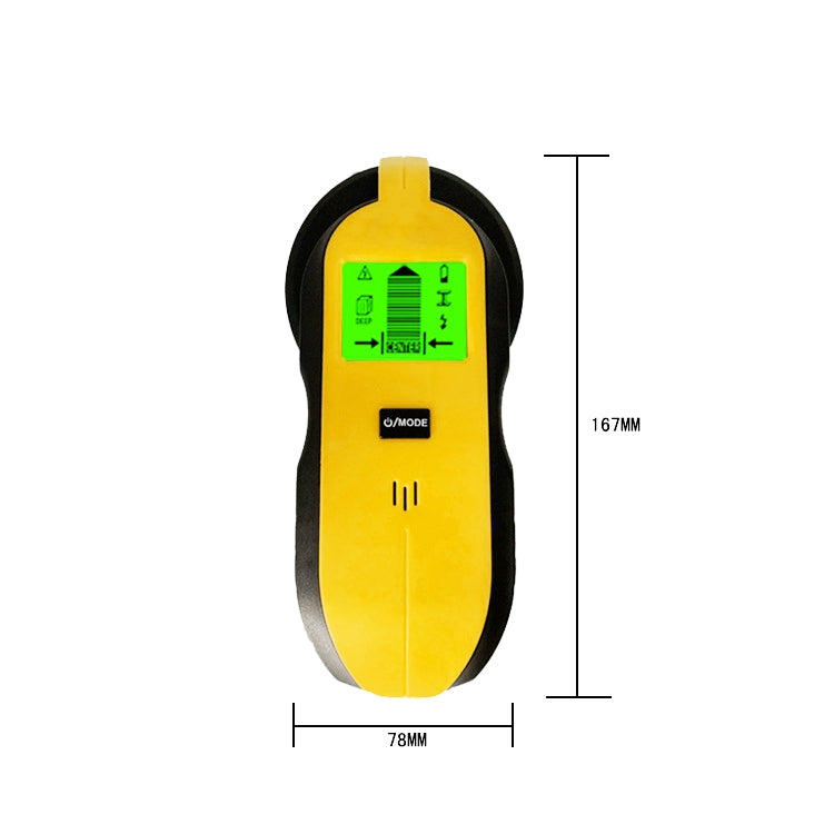 TH250 4 In 1 AC Wire Metal Studs Deep Wall Detector Handheld Metal Detector Stud Wood Beam Column Current Detector(Yellow)