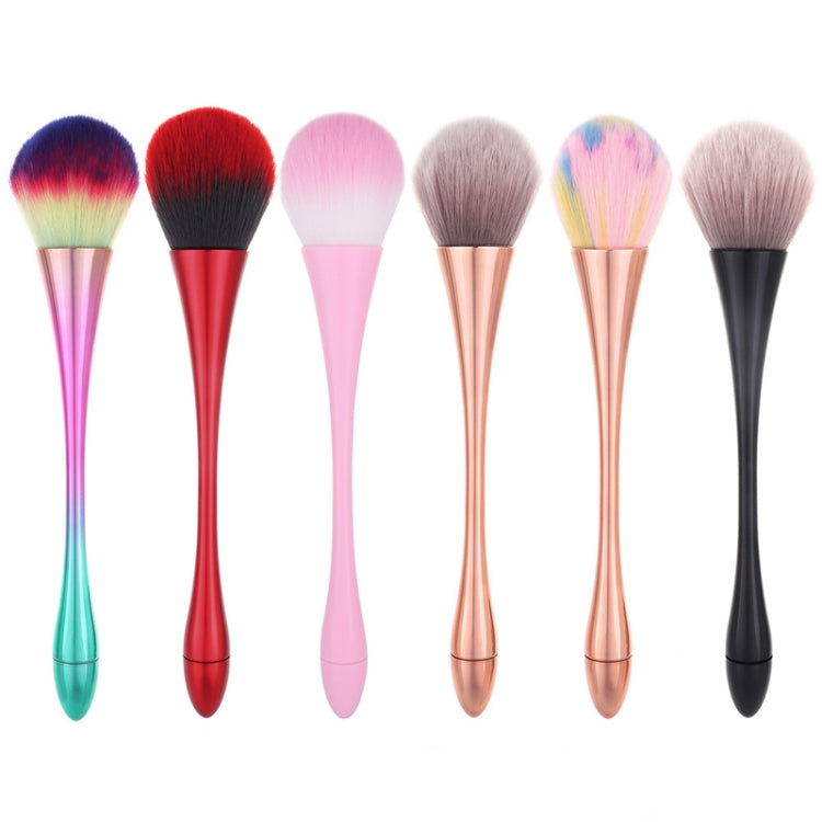 2 PCS Single Small Waist Makeup Brush Nail Powder Dust Blush Loose Powder Brush, Specification: Red Rod Red Hiar
