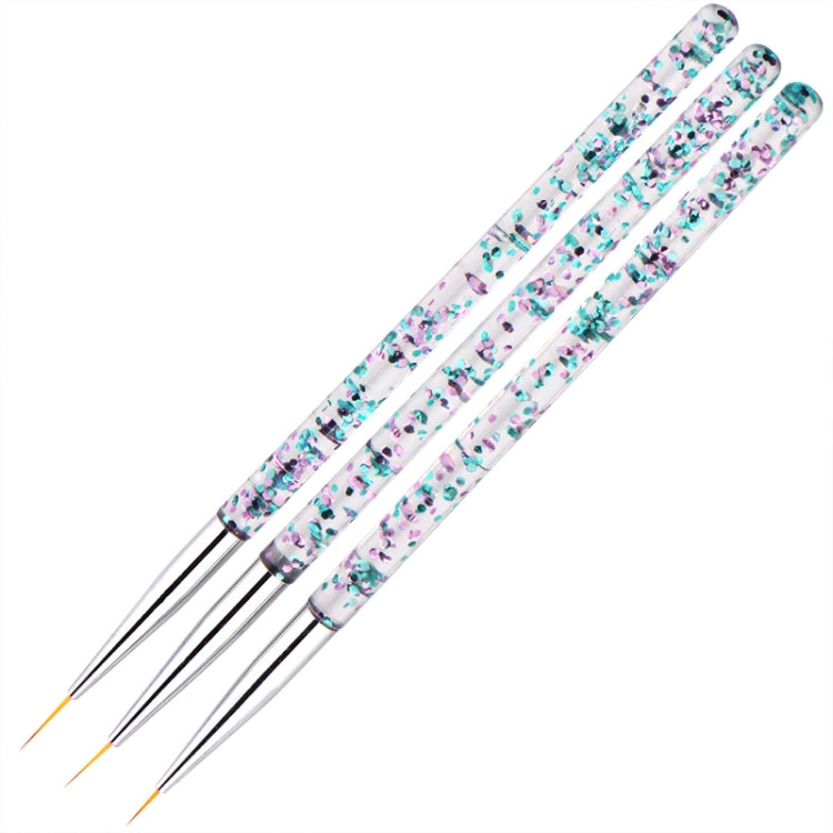 5 PCS Nail Art Brush Tool 3 Set Acrylic Nail Crystal Carving Phototherapy Drawing Pen