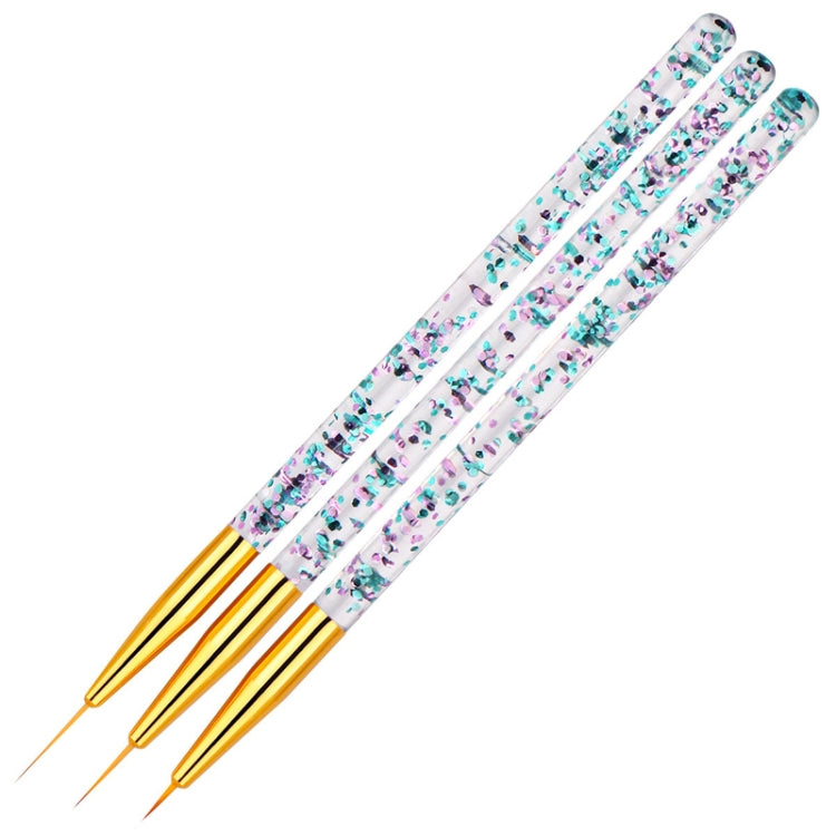 5 PCS Nail Art Brush Tool 3 Set Acrylic Nail Crystal Carving Phototherapy Drawing Pen