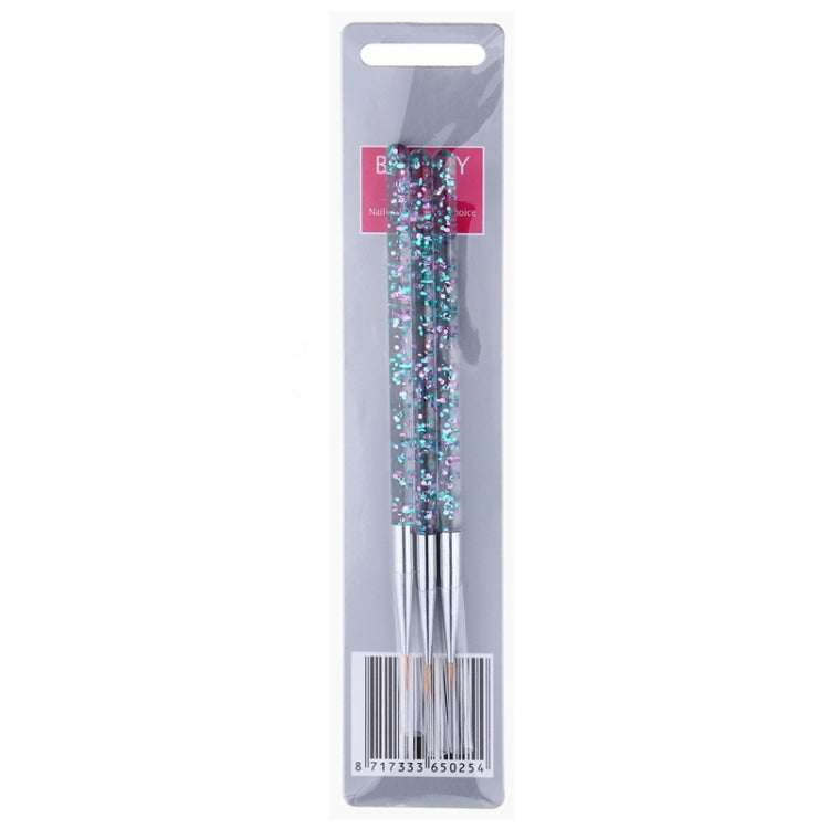5 PCS Nail Art Brush Tool 3 Set Acrylic Nail Crystal Carving Phototherapy Drawing Pen
