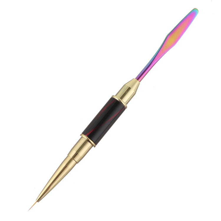 3 PCS Cat Eye Stick Colorful Push Color Stick Nail Double-End Pen Gel Phototherapy Pen Carved Stroke Flower Pen