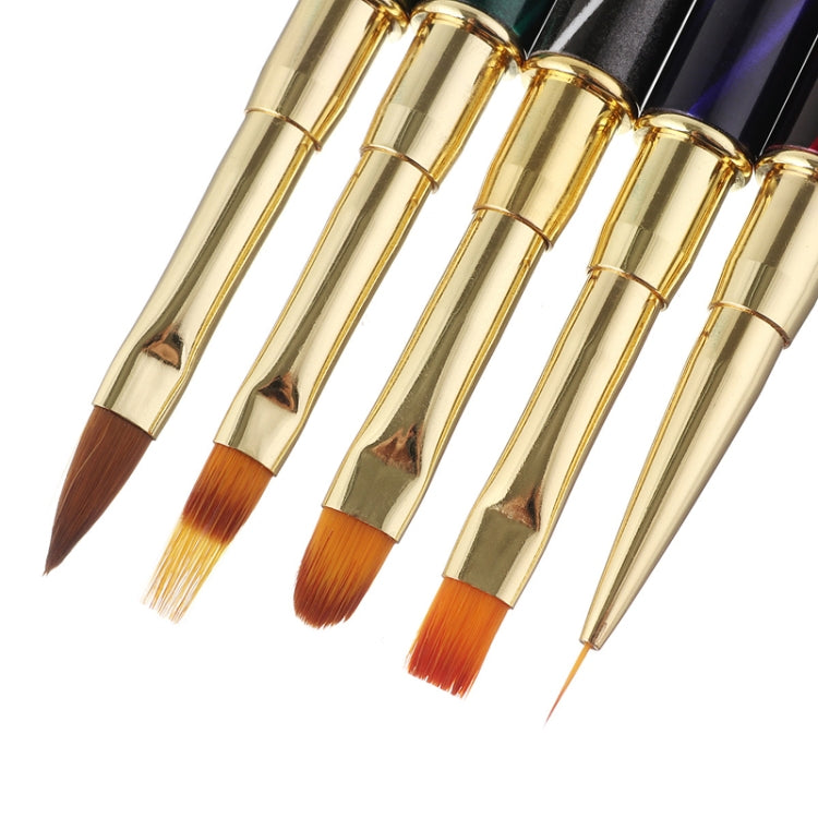 3 PCS Cat Eye Stick Colorful Push Color Stick Nail Double-End Pen Gel Phototherapy Pen Carved Stroke Flower Pen