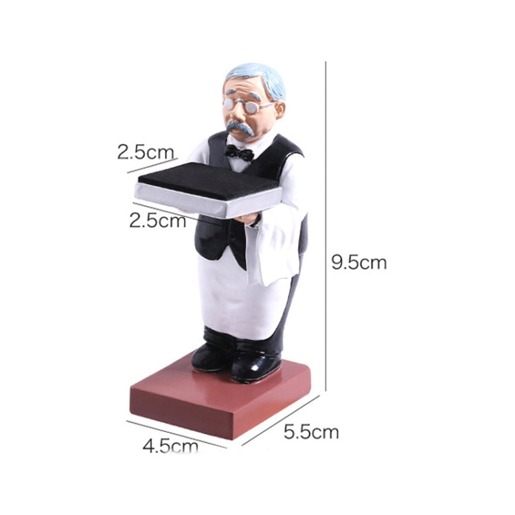 Watch Shelf Support Decorative Ornaments Watch Storage Box Display Stand, Item No.: Small Old Butler + Black Cover