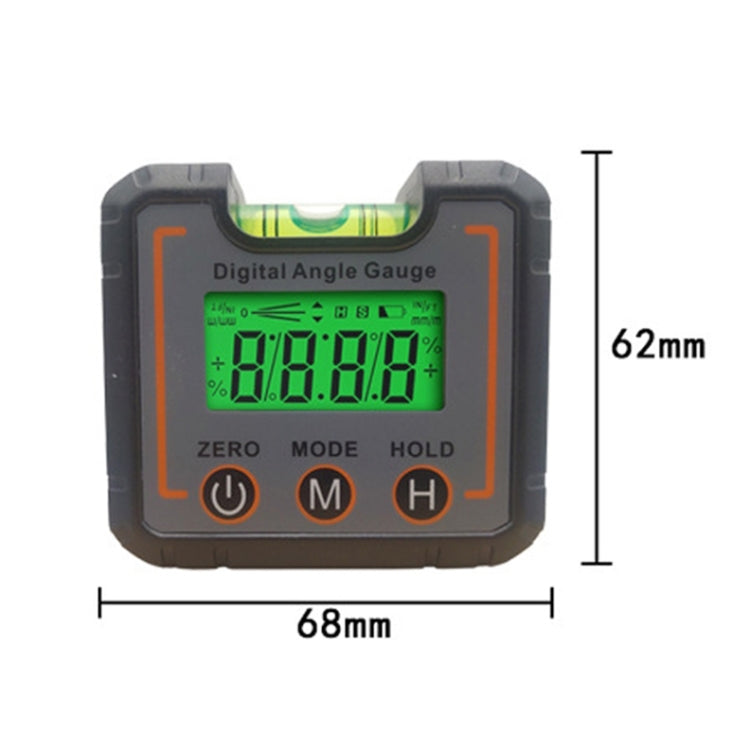 DL1908A Mini Digital Inclinometer Multi-Function Magnetic Torpedo Digital Display Mini Spirit Level