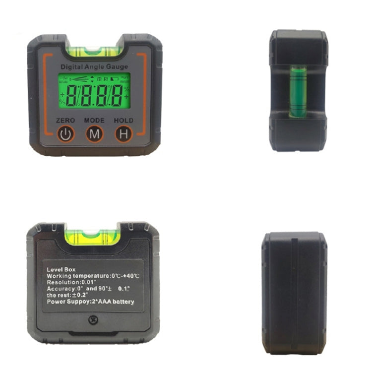 DL1908A Mini Digital Inclinometer Multi-Function Magnetic Torpedo Digital Display Mini Spirit Level