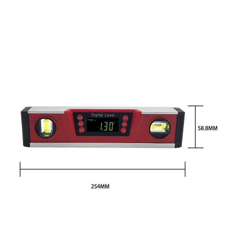 DL135 Digital Display Level High-Precision Magnetic Aluminum Alloy Multi-Function Slope Measuring Instrument(Red Upgrade Version)