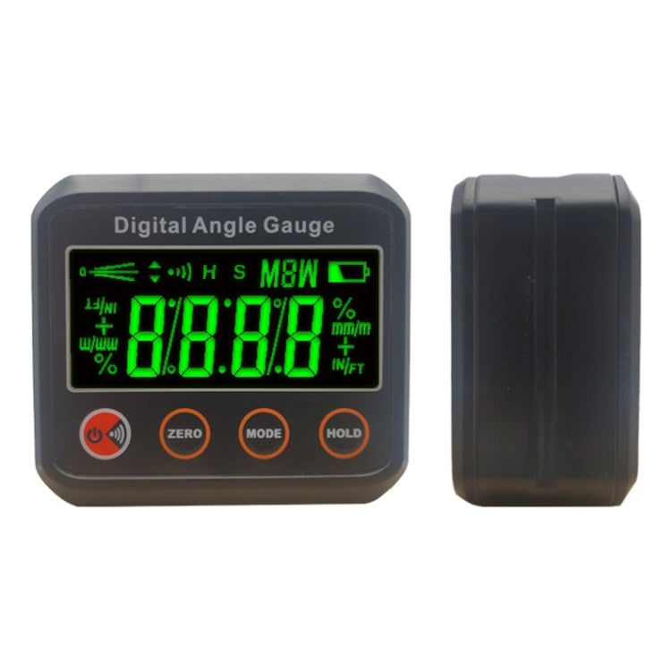 DL1912 Digital Display Inclinometer High Precision Multifunctional Magnetic Electronic Mini Spirit Level(Black)