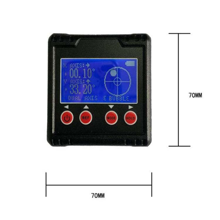 DL137 Mini Digital Display Level Magnetic Multi-Function Electronic Inclinometer(Black)