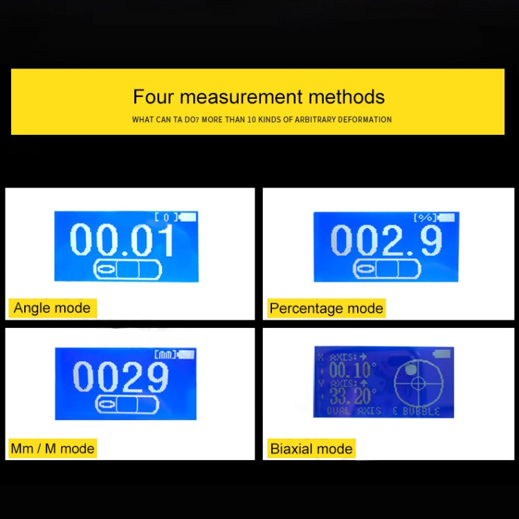 DL137 Mini Digital Display Level Magnetic Multi-Function Electronic Inclinometer(Black)