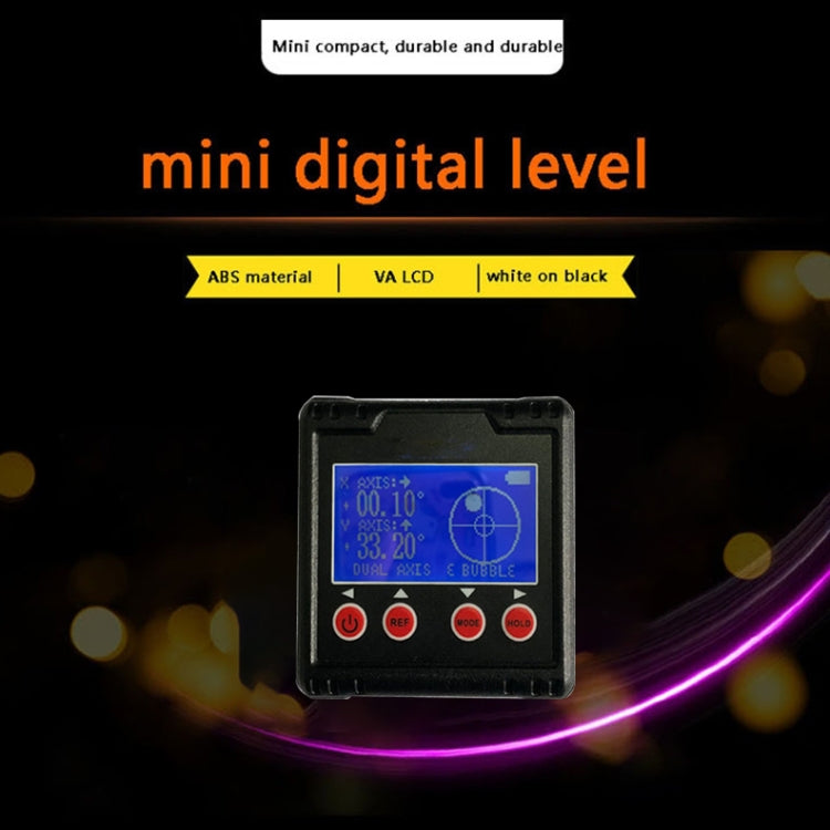 DL137 Mini Digital Display Level Magnetic Multi-Function Electronic Inclinometer(Black)