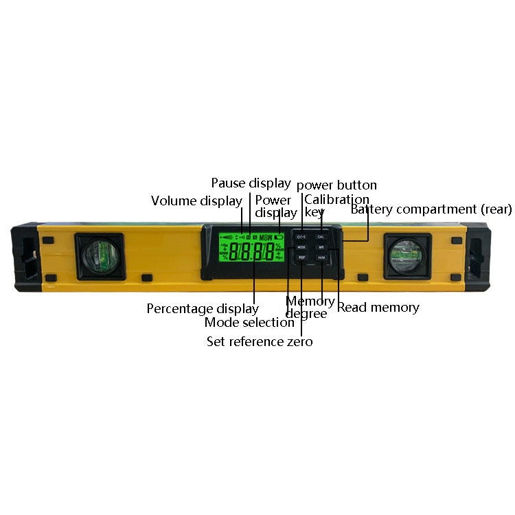DL400 45cm Digital Display Level Magnetic Multifunctional Aluminum Alloy Electronic Strip Level