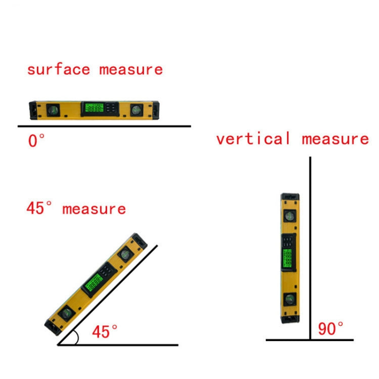DL400 45cm Digital Display Level Magnetic Multifunctional Aluminum Alloy Electronic Strip Level