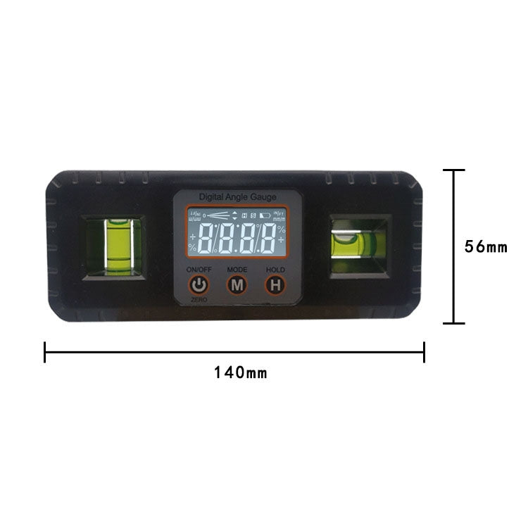 DL1909 Mini Level Digital Display Multifunctional High-Precision Electronic Inclinometer(Black)