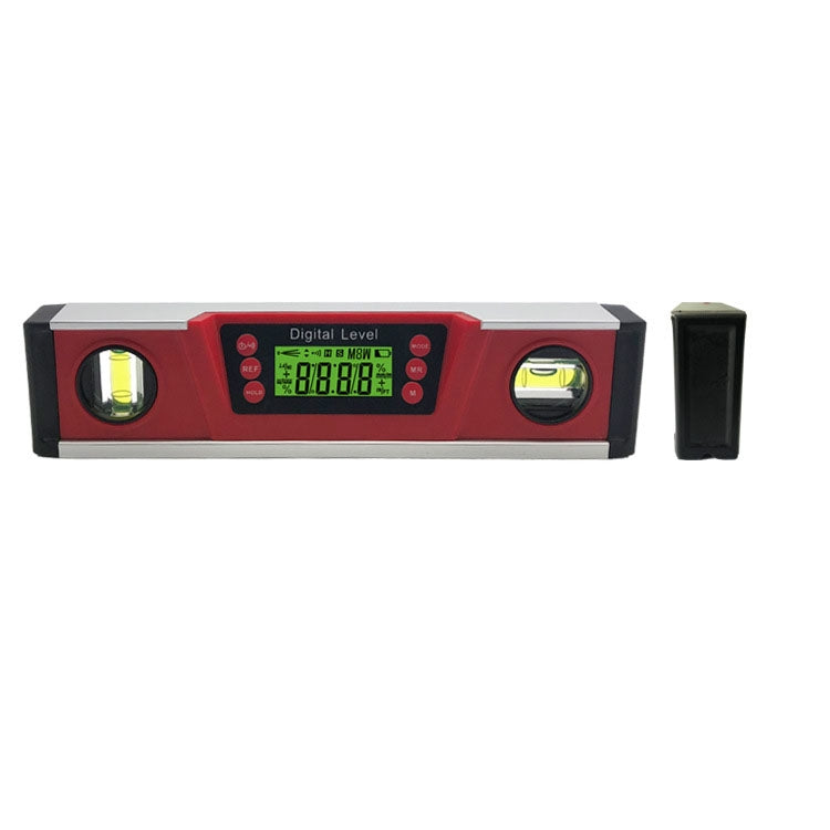 DL136 Digital Display Level Aluminum Alloy Multifunctional Magnetic High Precision Digital Angle Ruler(Red)