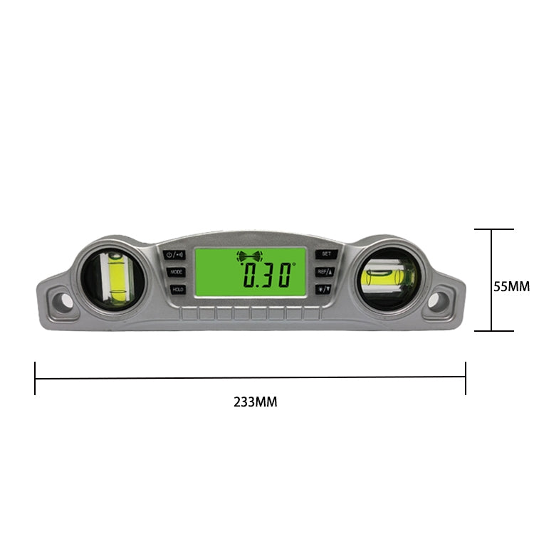 DL120 Torpedo Digital Display Level Electronic Magnetic Multifunctional Angle Ruler(Grey)