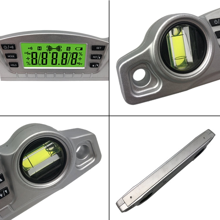 DL120 Torpedo Digital Display Level Electronic Magnetic Multifunctional Angle Ruler(Grey)