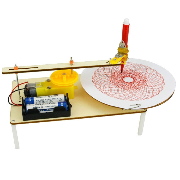 Scientific Small Production DIY Electric Plotter Primary School Students Hand-made Creative Invention of Children Technology Materials(As Show)