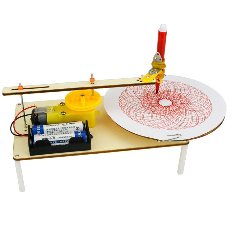 Scientific Small Production DIY Electric Plotter Primary School Students Hand-made Creative Invention of Children Technology Materials(As Show)