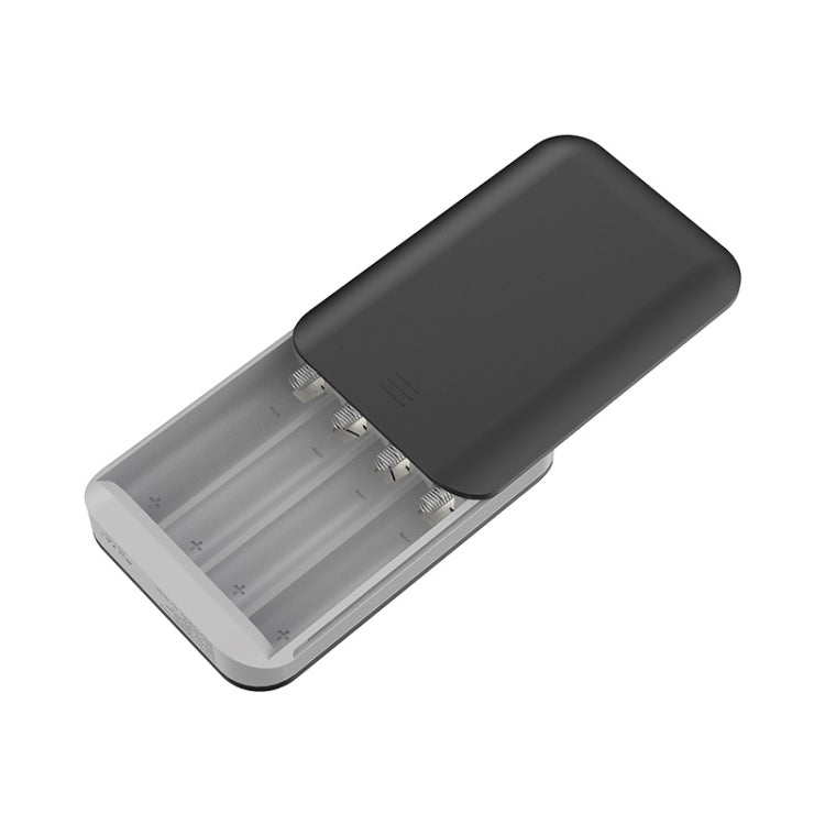 4 X 18650 Battery (Not Included) Dual-Way QC Charger Power Bank Shell Box With 2 X USB Interface Output & Display & Wireless Charging