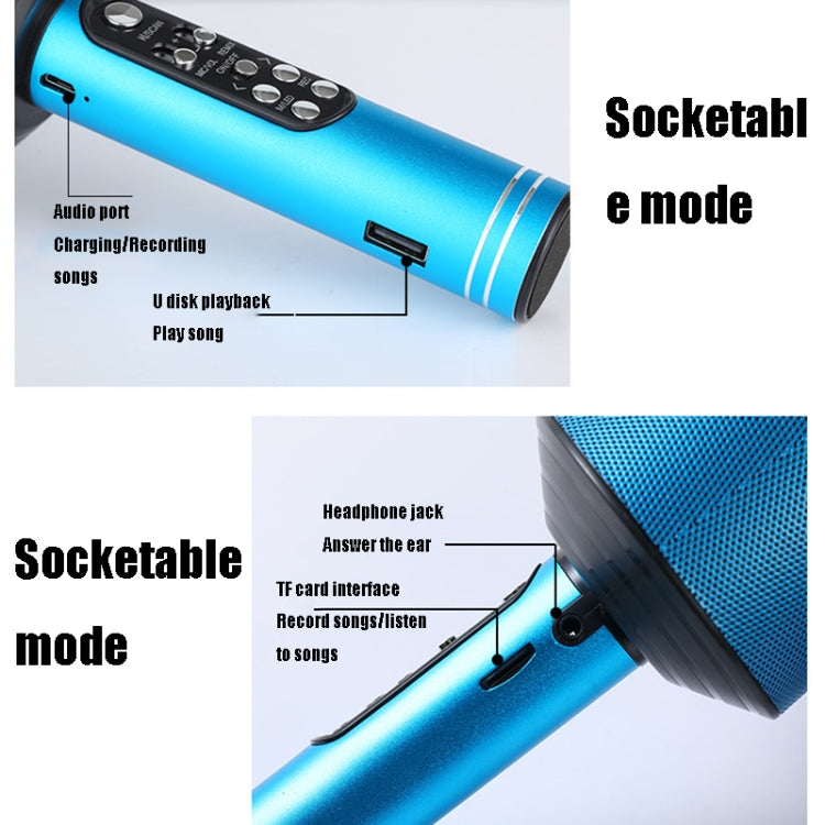 Q008 Mobile Phone Karaoke Condenser Microphone Wireless Bluetooth Live Microphone