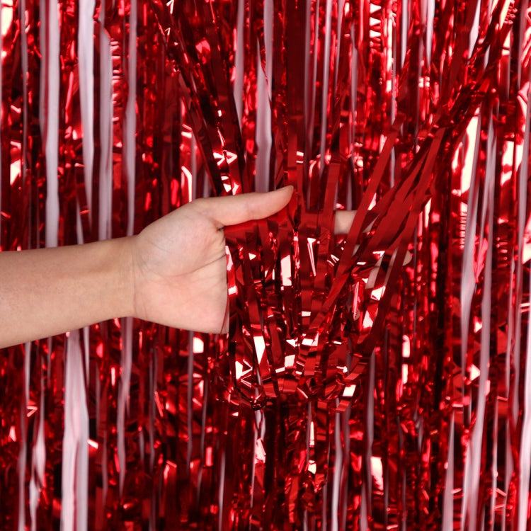 5 PCS 1 x 2m  Light Rain Silk Curtain Holiday Party Decoration Photo Background Wall Decoration