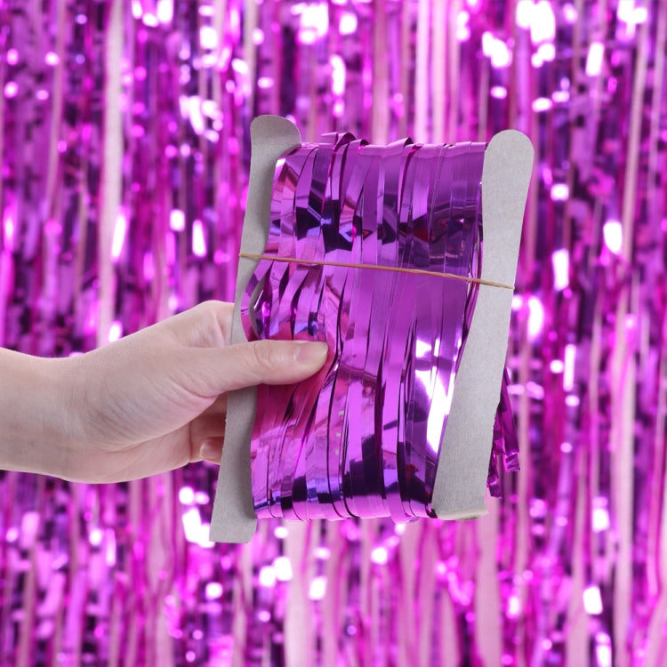 5 PCS 1 x 2m  Light Rain Silk Curtain Holiday Party Decoration Photo Background Wall Decoration