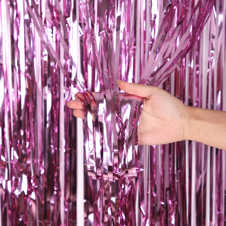 5 PCS 1 x 2m  Light Rain Silk Curtain Holiday Party Decoration Photo Background Wall Decoration