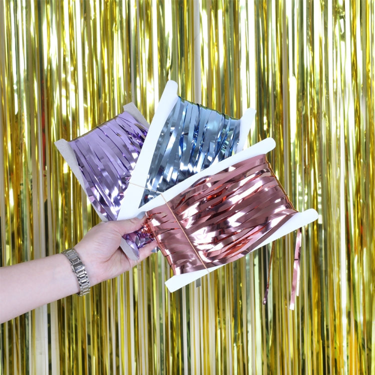5 PCS 1 x 2m  Light Rain Silk Curtain Holiday Party Decoration Photo Background Wall Decoration